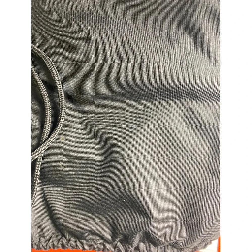 Adidas Drawstring Backpack Black White 3-Stripe Cinch Sack Gym Bag Mesh Pockets